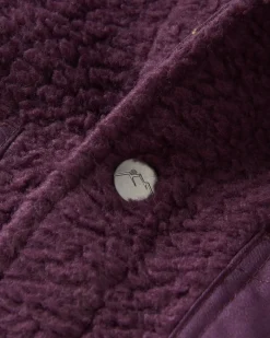 Rappel Recyceltes Sherpa Oversized Hemd - Tief Pflaume