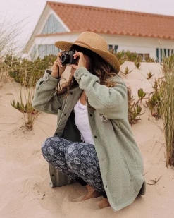 Rappel Recyceltes Sherpa Oversized Hemd - Pistazie