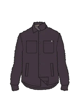 Rappel Recyceltes Sherpa Oversized Hemd - Tief Pflaume