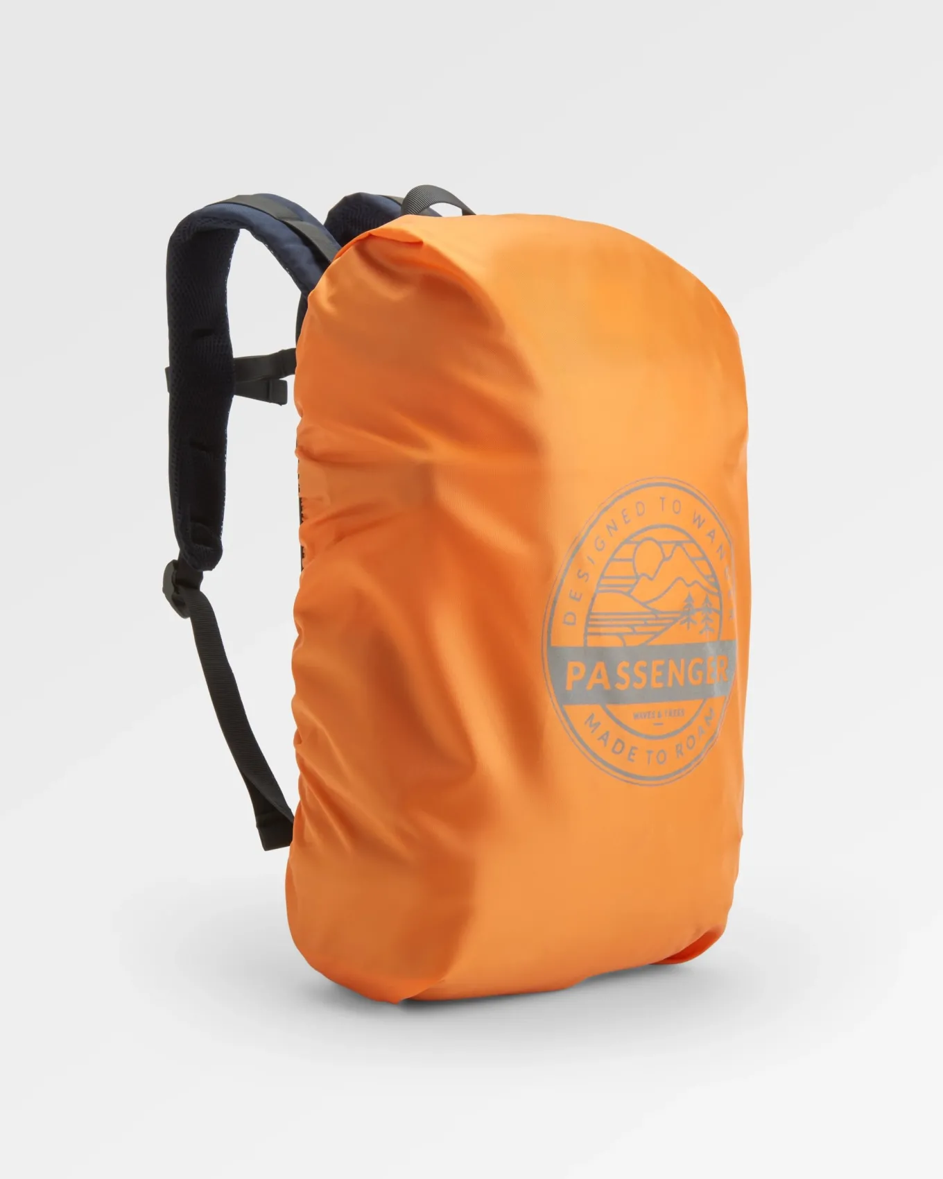 Recycelte wasserdichte Rucksackhülle (18-35L) - Sonnenaufgang Orange