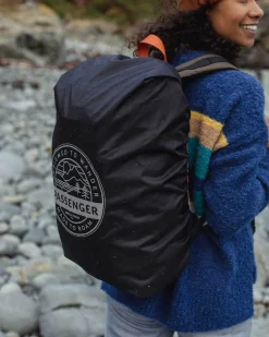Recycelte wasserdichte Rucksackhülle (18-35L) - Schwarz