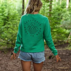 Remote Sweatshirt aus recycelter Baumwolle - Grüne Fichte
