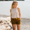 Retro Vibes Bio-Baumwolltop - Retro-Streifen