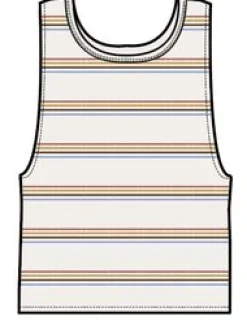 Retro Vibes Bio-Baumwolltop - Retro-Streifen