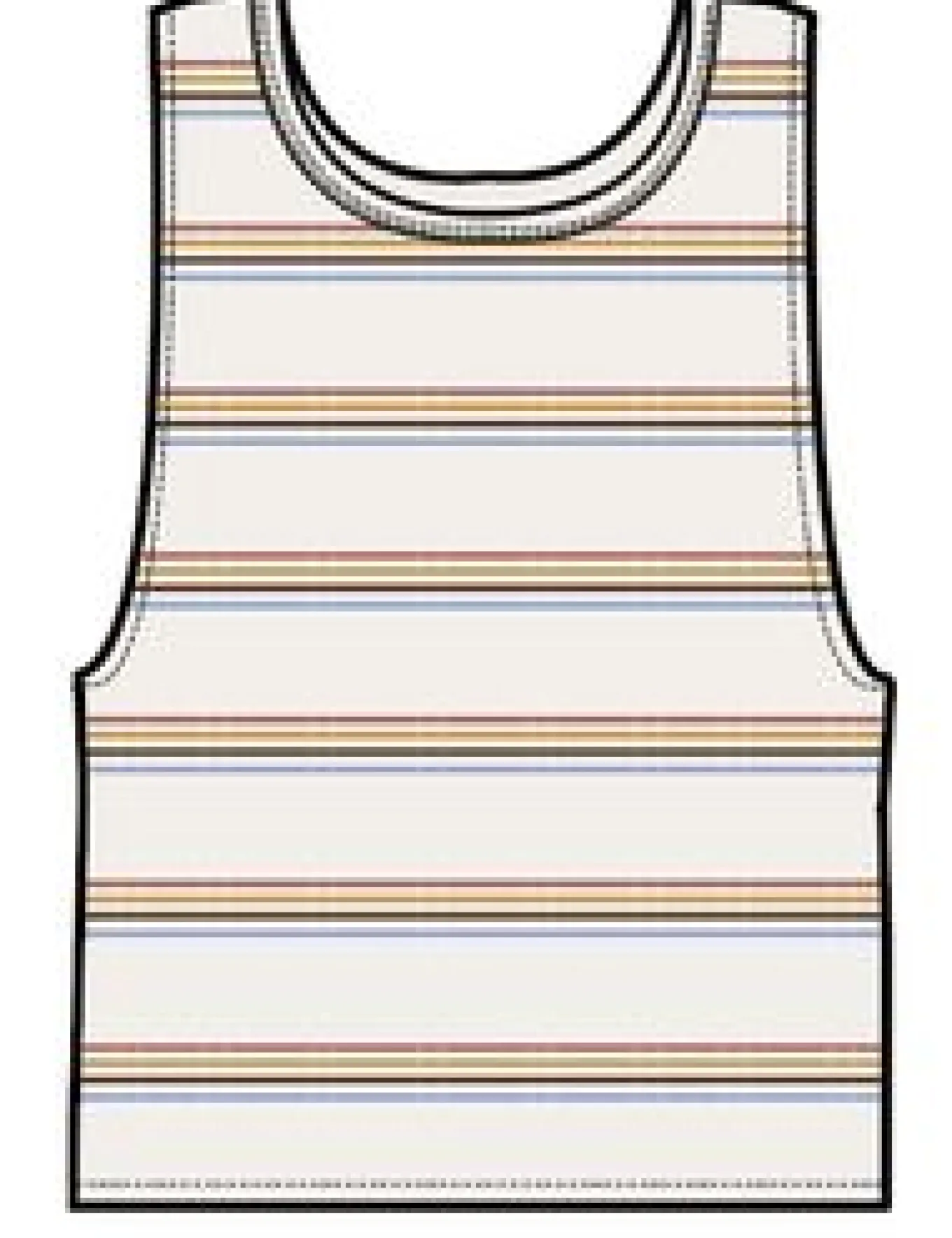 Retro Vibes Bio-Baumwolltop - Retro-Streifen