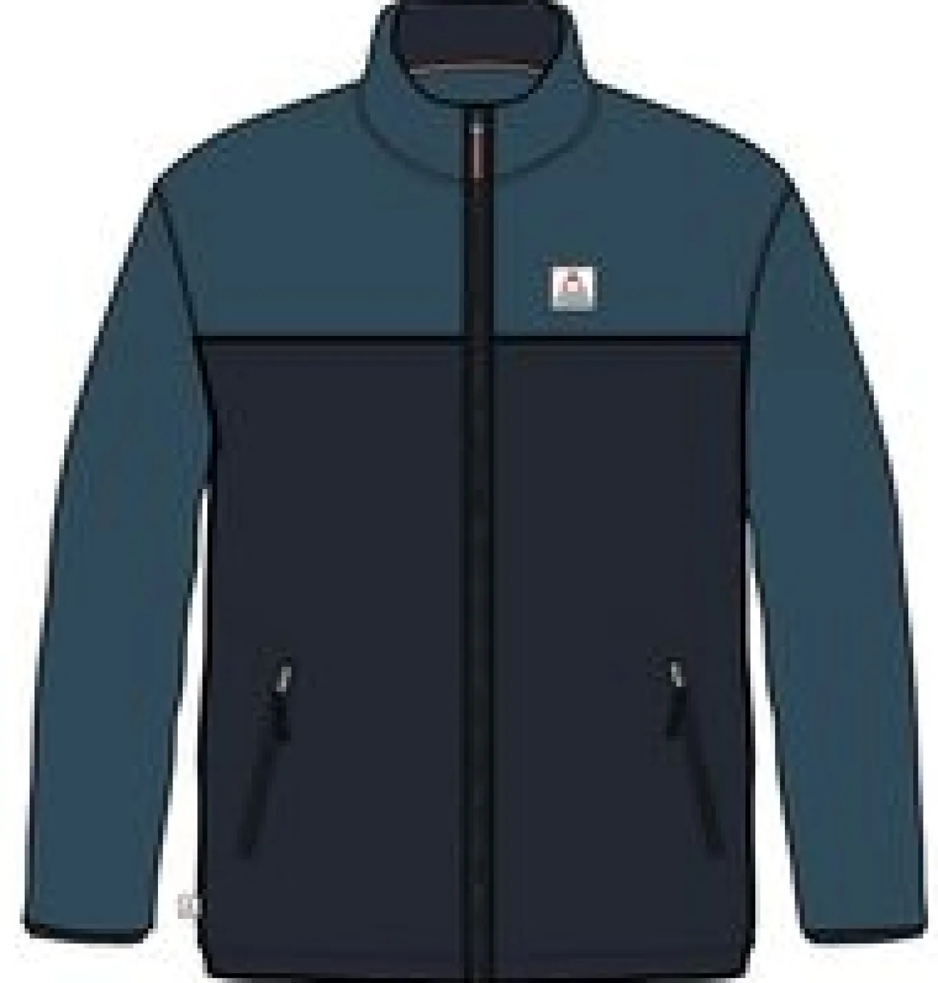 Ridge 2.0 Full Zip Recyceltes Polar-Fleece - Gezeitenblau/Sattes Marineblau