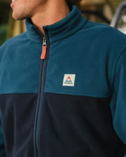 Ridge 2.0 Full Zip Recyceltes Polar-Fleece - Gezeitenblau/Sattes Marineblau