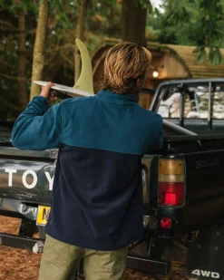 Ridge 2.0 Full Zip Recyceltes Polar-Fleece - Gezeitenblau/Sattes Marineblau