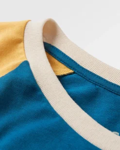 Riser 2.0 recyceltes Baumwoll-Langarmshirt - Blaue Koralle