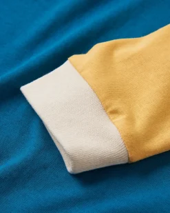 Riser 2.0 recyceltes Baumwoll-Langarmshirt - Blaue Koralle