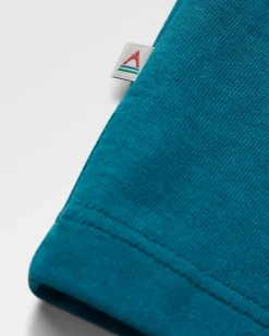 Riser Recyceltes Baumwoll Langarm-T-Shirt - Blaue Koralle