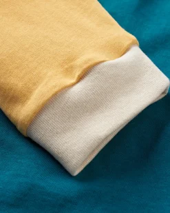 Riser Recyceltes Baumwoll Langarm-T-Shirt - Blaue Koralle