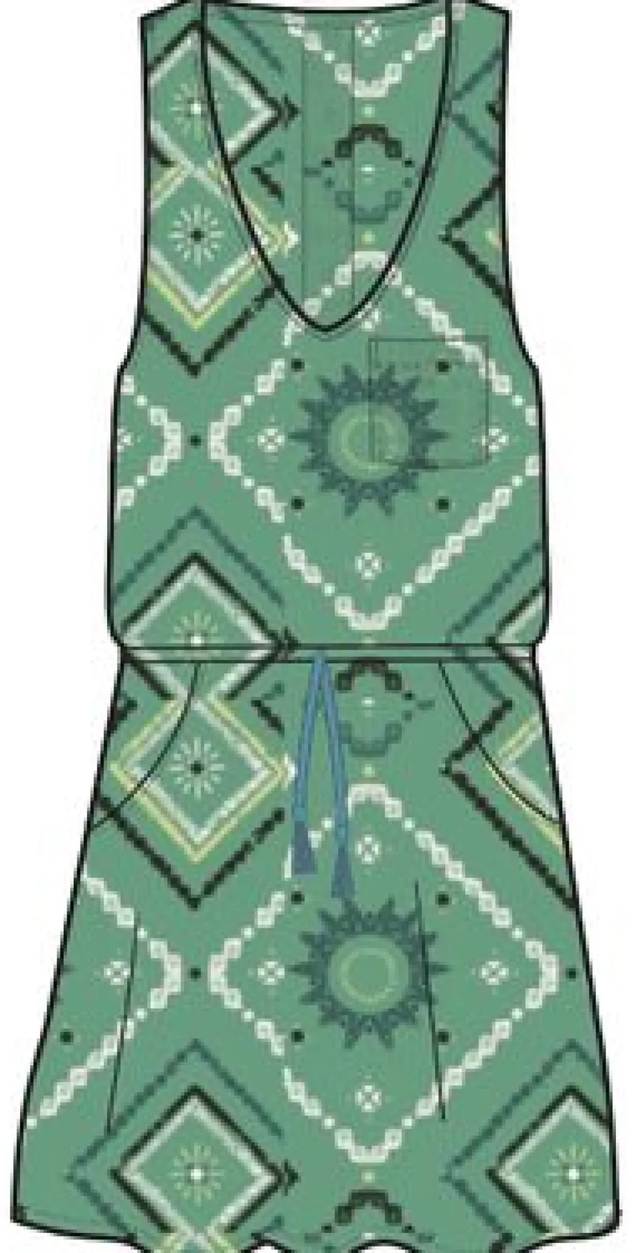 Rivergate recyceltes Baumwollkleid - Sonnige Grüne Fichte