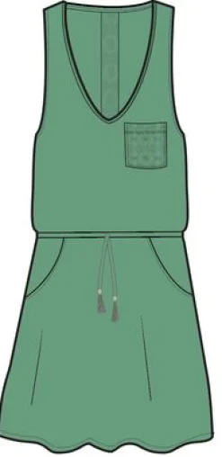 Rivergate recyceltes Baumwollkleid - Grüne Fichte