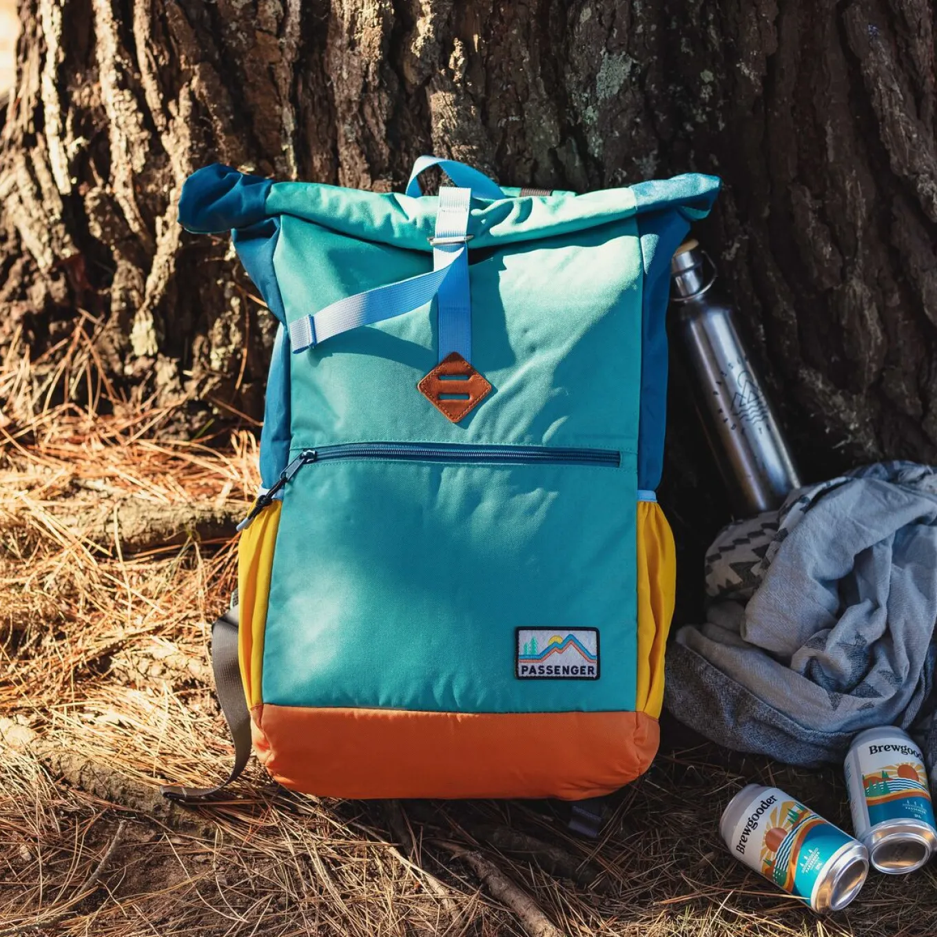 Rolltop recycelte Kühltasche 32L - Mehrfarbig