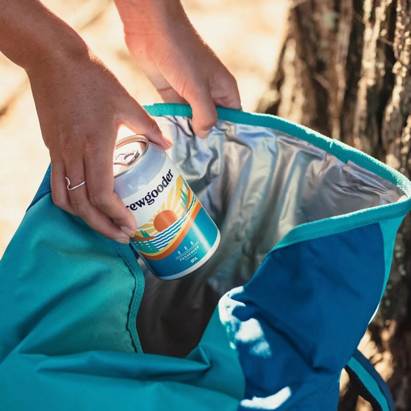 Rolltop recycelte Kühltasche 32L - Mehrfarbig