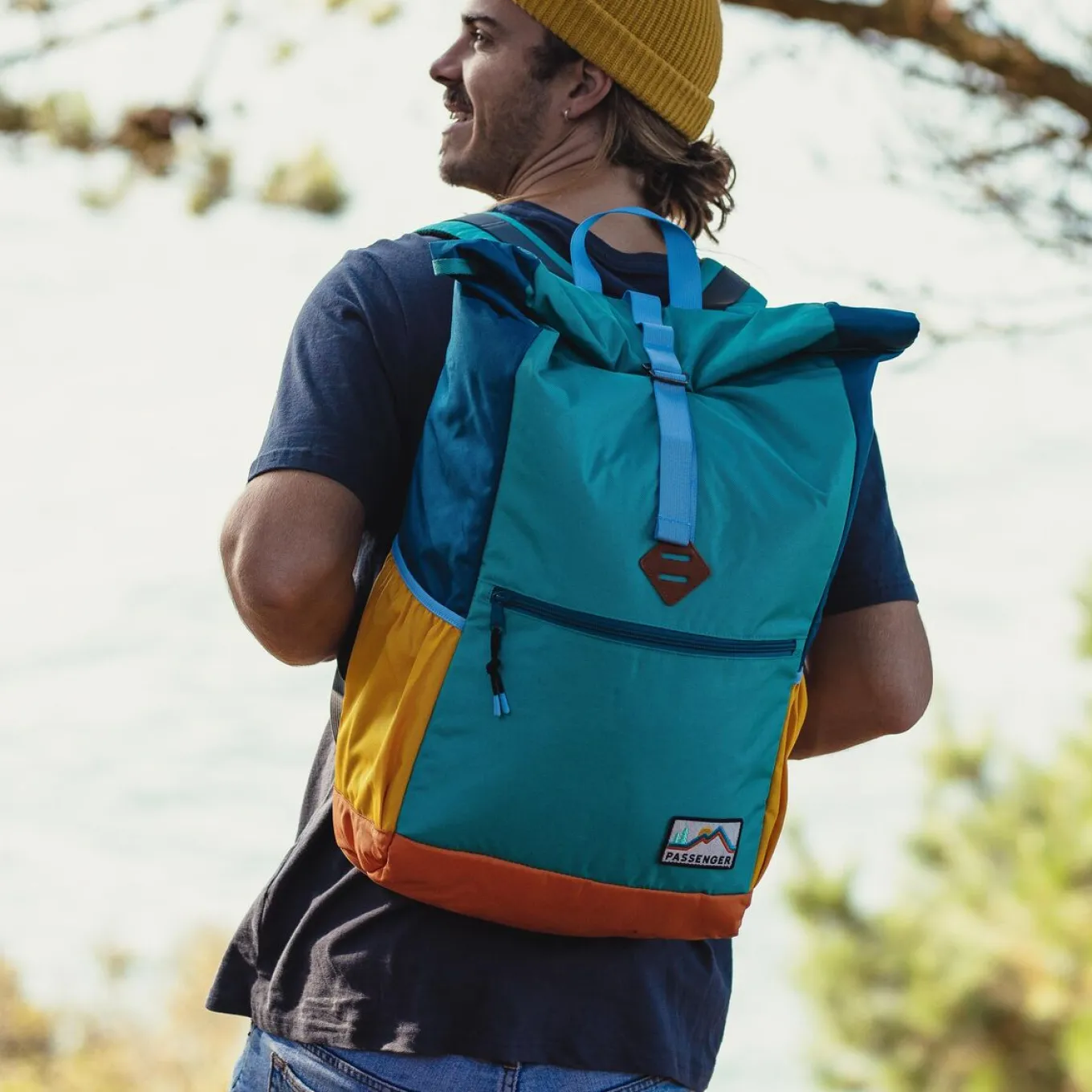 Rolltop recycelte Kühltasche 32L - Mehrfarbig