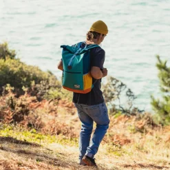Rolltop recycelte Kühltasche 32L - Mehrfarbig