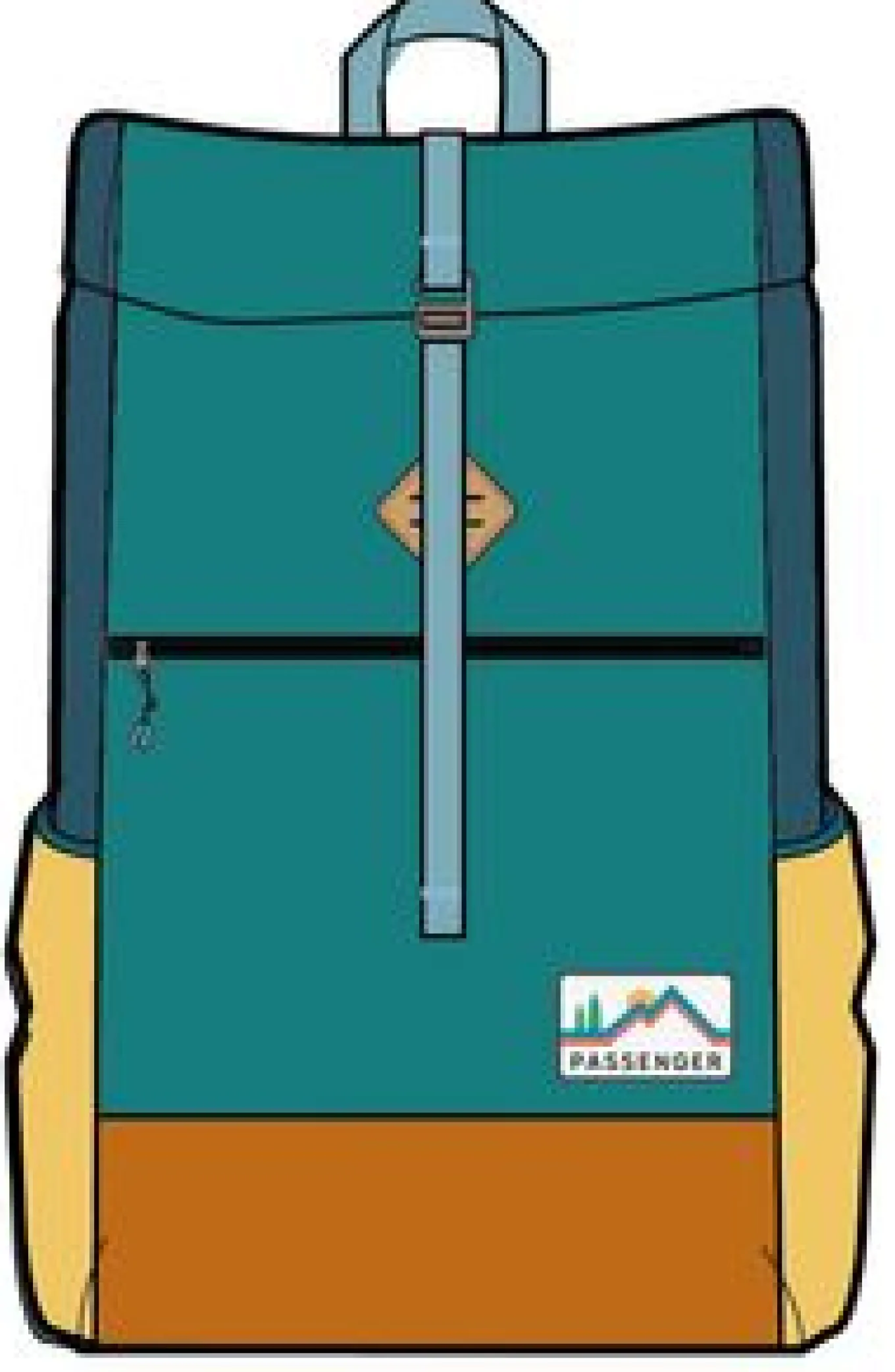 Rolltop recycelte Kühltasche 32L - Mehrfarbig