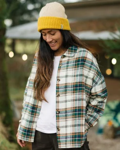 Rootsy 2.0 Bio Langarmshirt - Birke/Regenwald-Karo