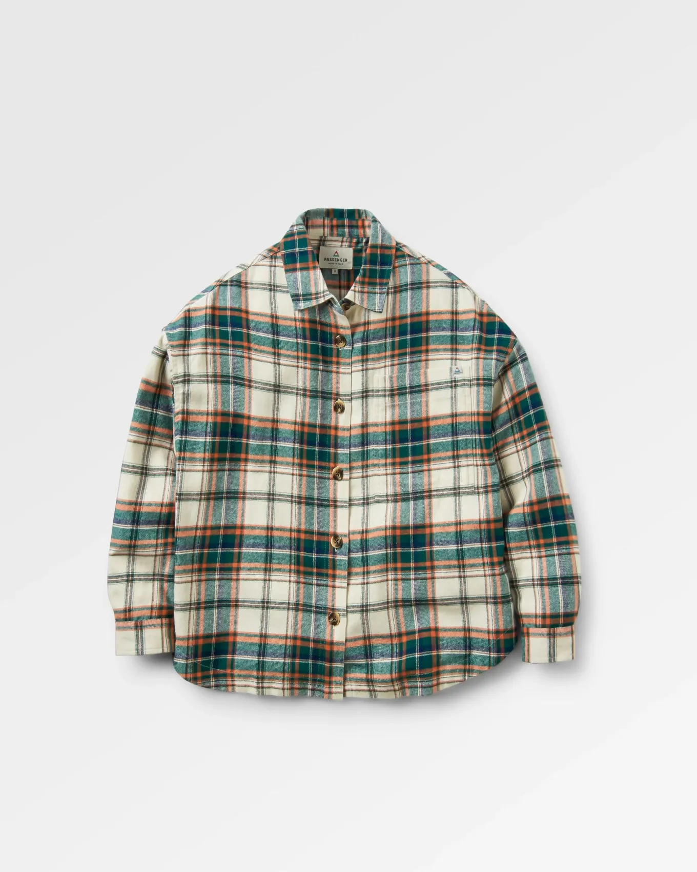 Rootsy 2.0 Bio Langarmshirt - Birke/Regenwald-Karo