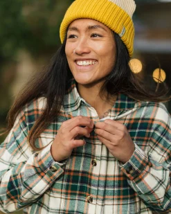 Rootsy 2.0 Bio Langarmshirt - Birke/Regenwald-Karo