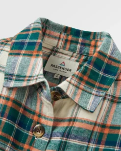 Rootsy 2.0 Bio Langarmshirt - Birke/Regenwald-Karo