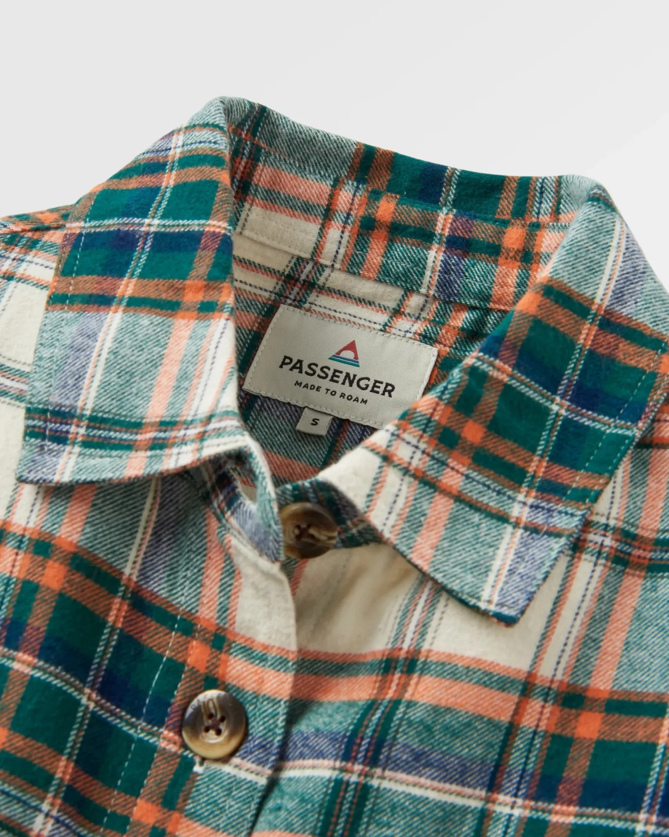 Rootsy 2.0 Bio Langarmshirt - Birke/Regenwald-Karo