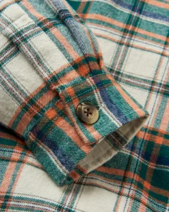 Rootsy 2.0 Bio Langarmshirt - Birke/Regenwald-Karo