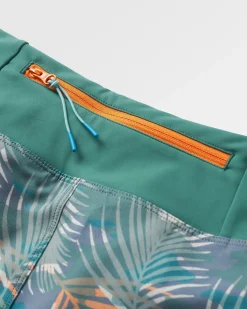 Roundtrip Recycelte Allzweck-Trail-Shorts - Palm Camo Tiefsee