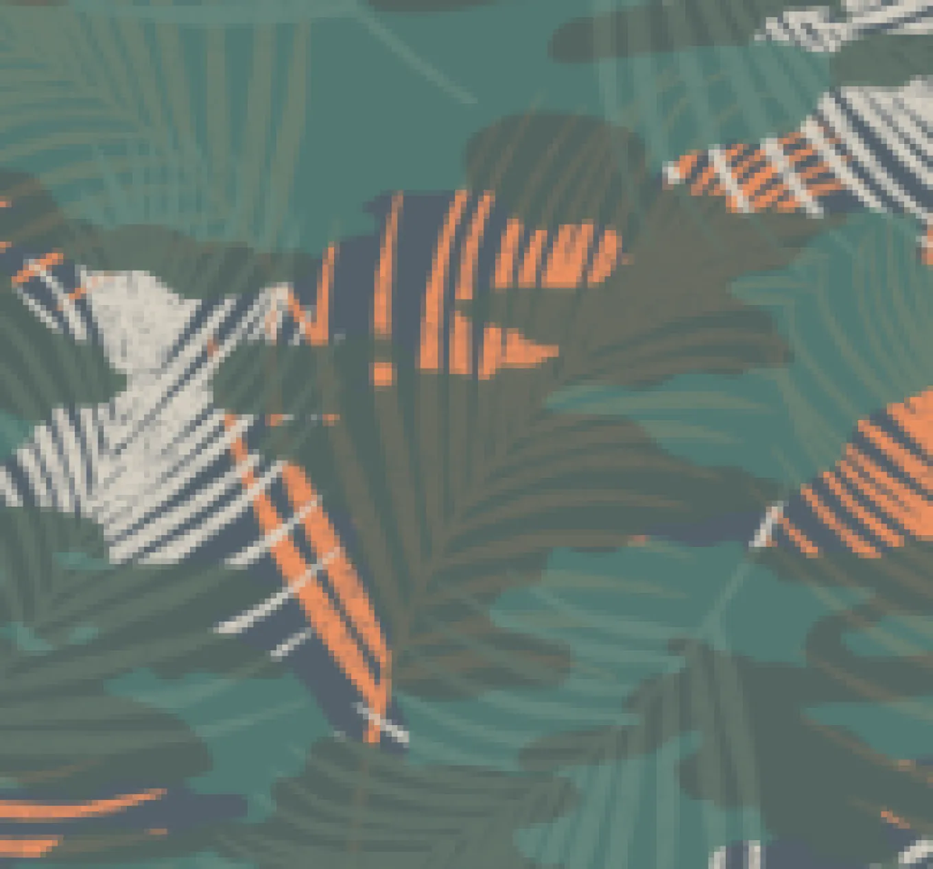 Roundtrip Recycelte Allzweck-Trail-Shorts - Palm Camo Tiefsee