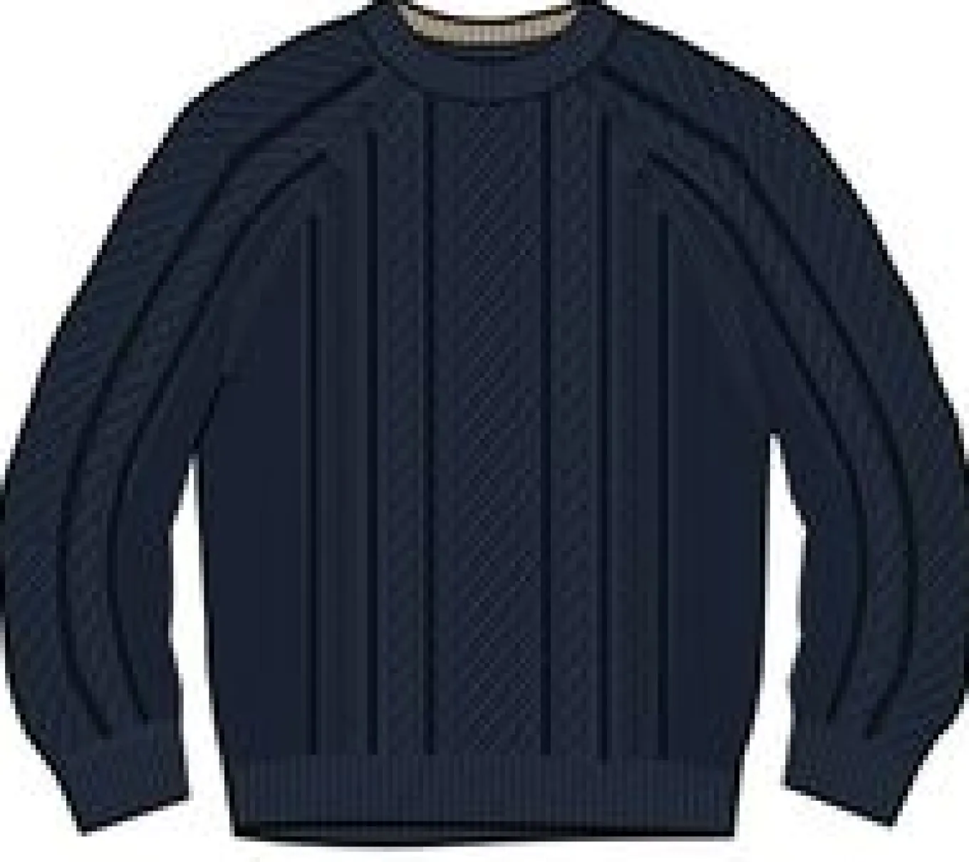 Sandbar Kabelstrickpullover - Tiefes Marineblau