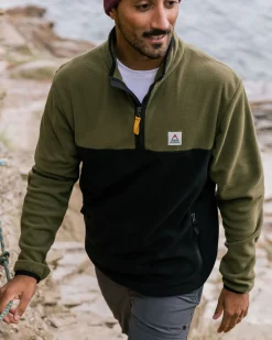 Set Off recycelter Polar 1/4 Zip Fleece - Khaki