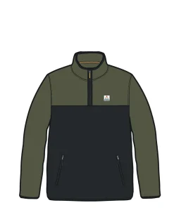 Set Off recycelter Polar 1/4 Zip Fleece - Khaki