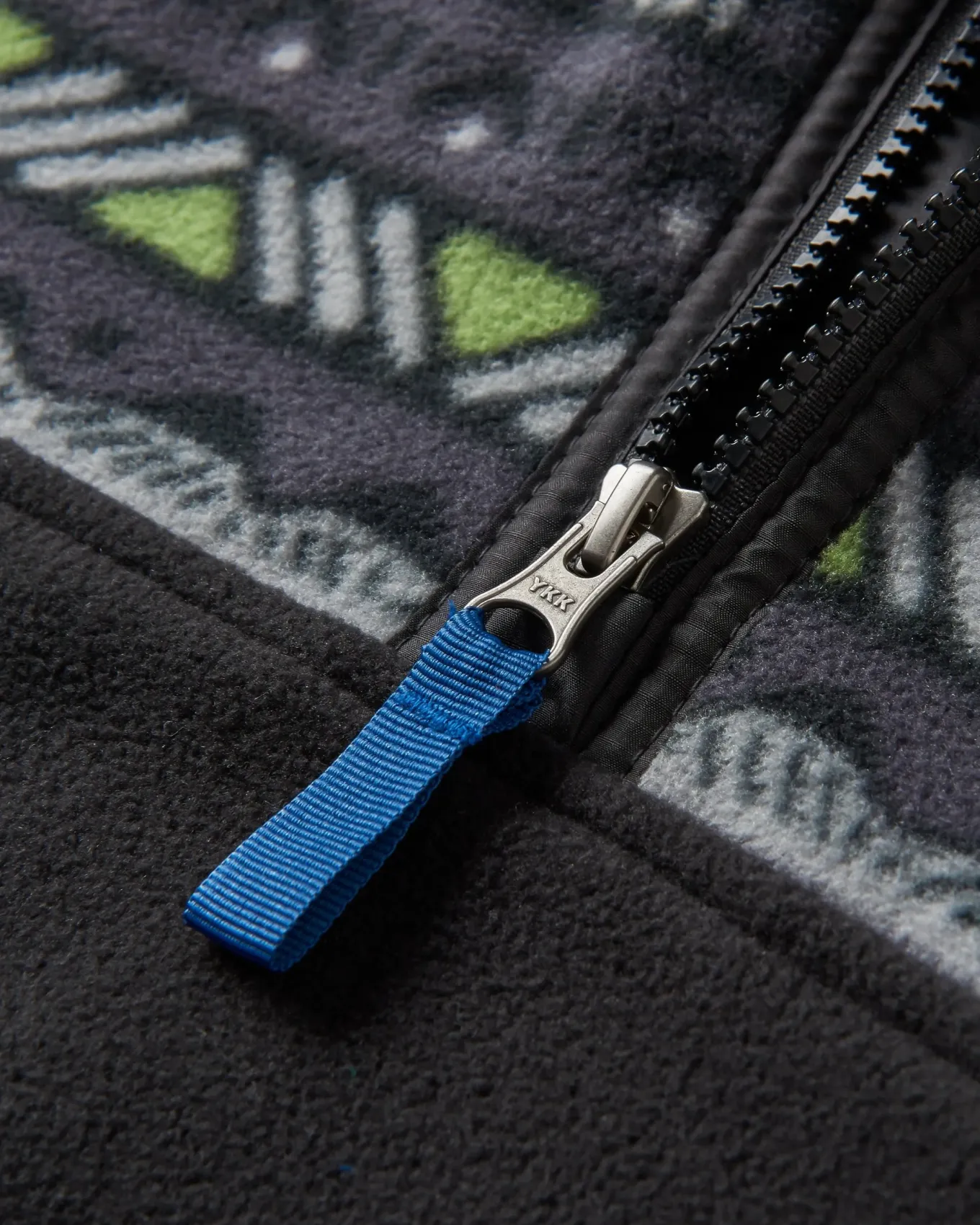 Set Off recycelter Polar 1/4 Zip Fleece - Berg Geo Holzkohle