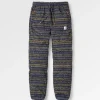 Set off recycelter Polar-Fleece-Jogger - Berg Geo Khaki/Reiches Marineblau