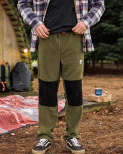 Set off recycelter Polar-Fleece-Jogger - Echtes Schwarz/ Khaki