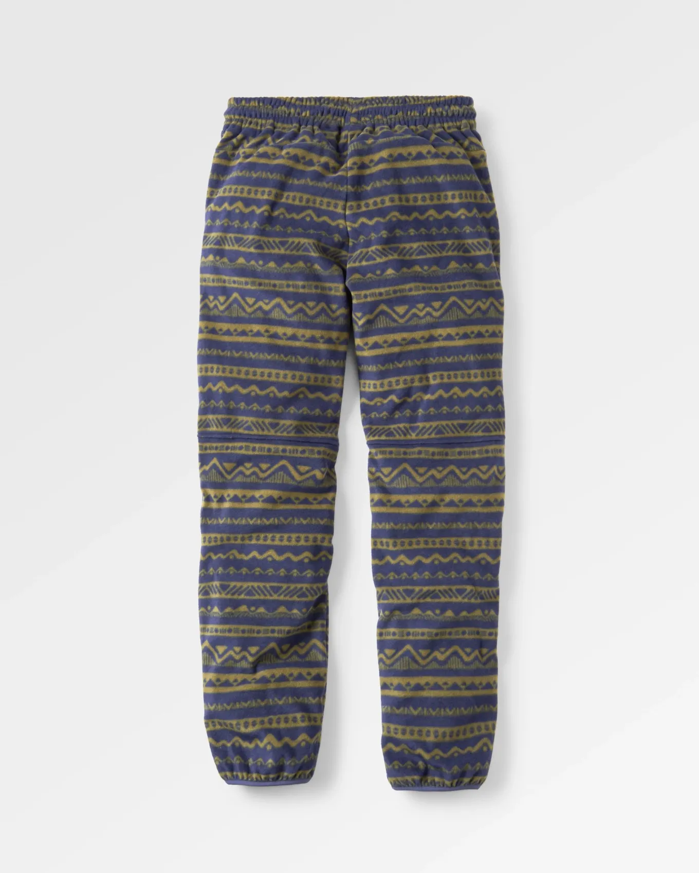 Set off recycelter Polar-Fleece-Jogger - Berg Geo Khaki/Reiches Marineblau