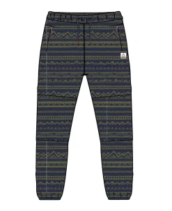 Set off recycelter Polar-Fleece-Jogger - Berg Geo Khaki/Reiches Marineblau