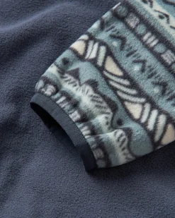Set Off Recycled Polar 1/4 Zip Fleece - Mountain Geo Stormy Sea