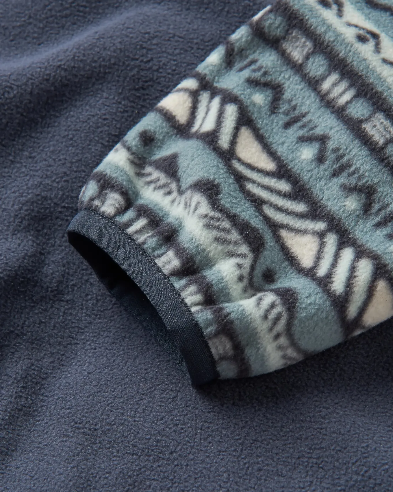 Set Off Recycled Polar 1/4 Zip Fleece - Mountain Geo Stormy Sea