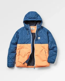 Singletrack Recycelte Thermore®-Isolierjacke - Dunkelblau/Aprikose