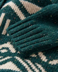 Snoozle Recycelter gestrickter Kapuzencardigan - Regenwald