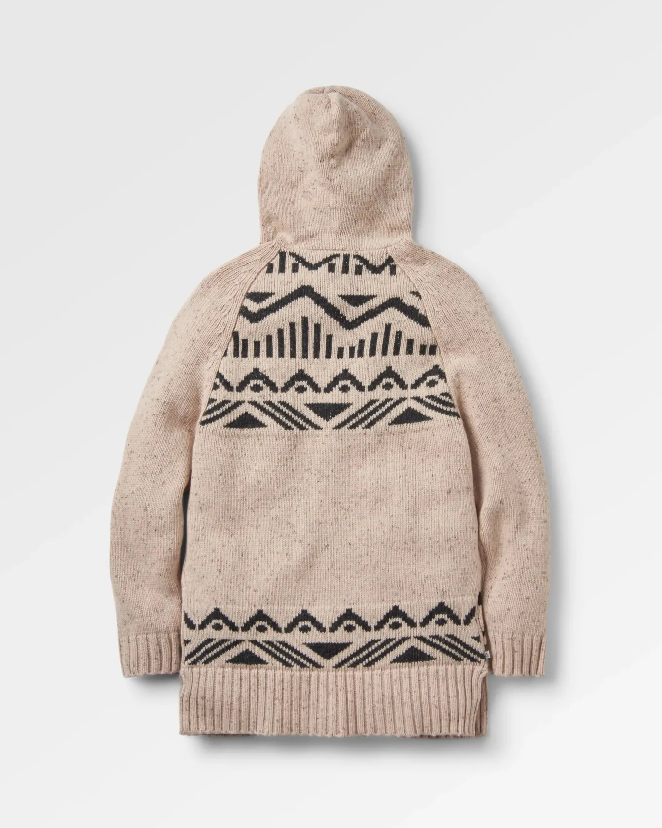 Snoozle Recycelter gestrickter Kapuzencardigan - Hafermehl