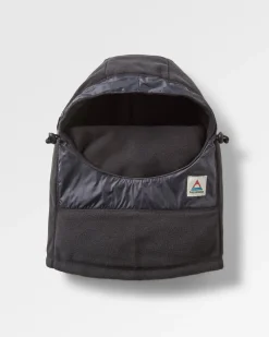 Snow Lodge recyceltes Polar-Fleece-Kapuzenoberteil - Schwarz