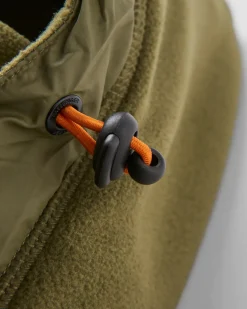 Snow Lodge recyceltes Polar-Fleece-Kapuzenoberteil - Khaki