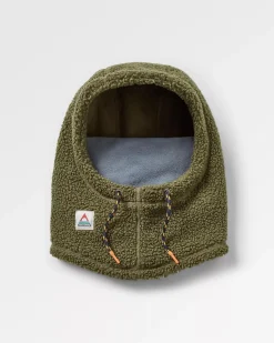 Snowdrift Recyceltes Fleece-Kapuzenoberteil - Khaki