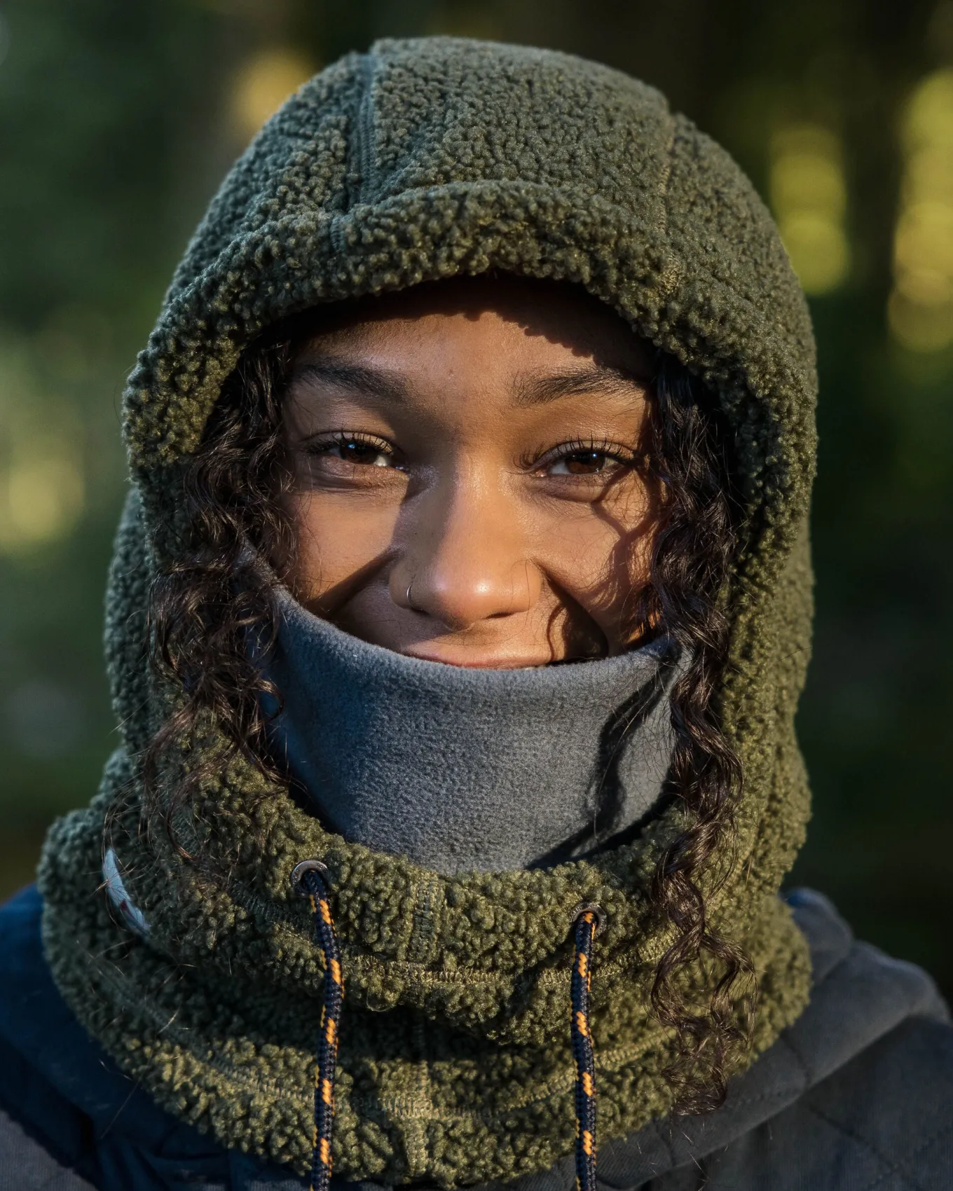 Snowdrift Recyceltes Fleece-Kapuzenoberteil - Khaki