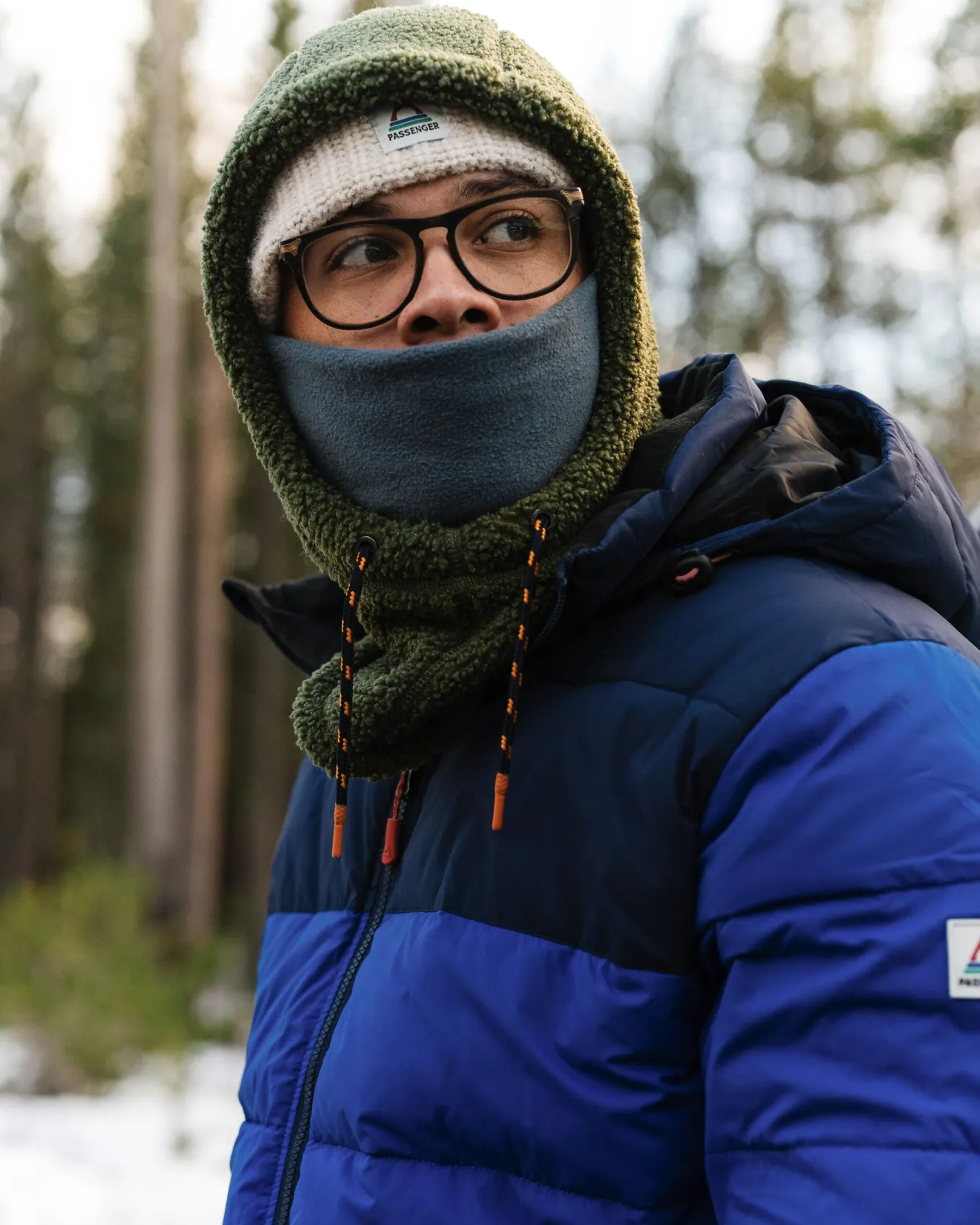 Snowdrift Recyceltes Fleece-Kapuzenoberteil - Khaki
