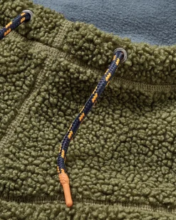 Snowdrift Recyceltes Fleece-Kapuzenoberteil - Khaki